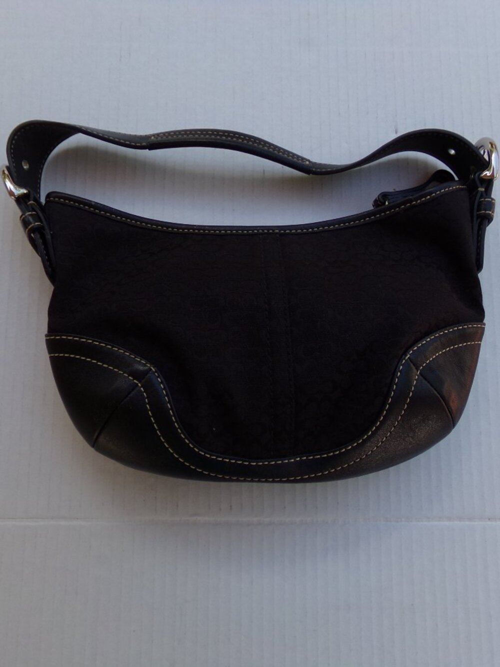 Vintage Coach Y2K K042-6351 Soho Hobo Bag Purse Logo Signature Black Canvas - Picture 10 of 11